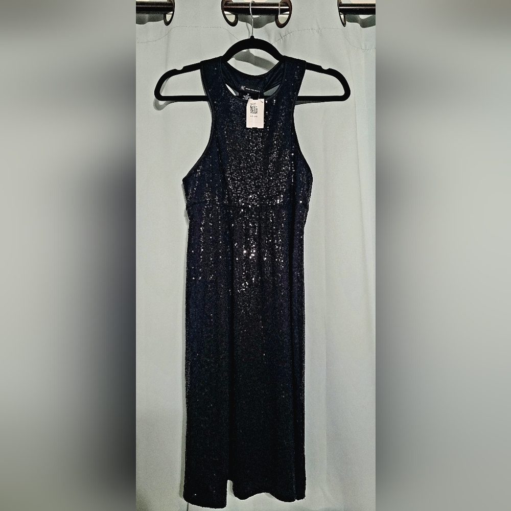 Elegant Black Sequin Dress